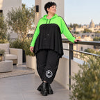 Überwurf in frischem Grün aus weichem Stretchjersey mit gerader Form und Vokuhilalinie