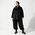 Oversize Velours Big Shirt Damen Winter weich Punkte Struktur AKH Premium Modeare Avantgarde Lagenlook