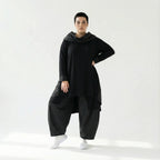 Baggy Ballonhose mit Tiefschritt aus Viskose & Taft – AKH Premium x Modeare – Oversize Lagenlook Wintermode