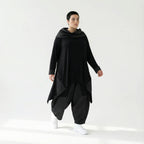 Baggy Ballonhose mit Tiefschritt aus Viskose & Taft – AKH Premium x Modeare – Oversize Lagenlook Wintermode