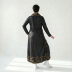 A-Form Kleid Lederimitat Damen Oversize Übergang Caraclan Design Modeare Avantgarde Look