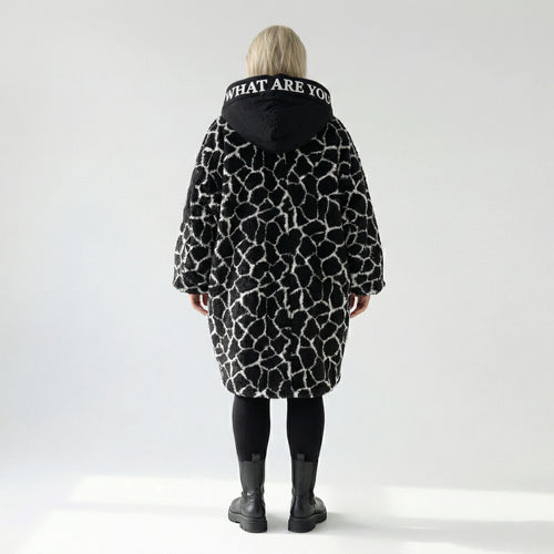 Oversize Ballonjacke Plüsch Übergang Softshell Damen H4 Fashion bei Modeare Avantgarde Lagenlook