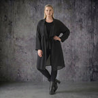AKH Premium Cardigan aus Tencel Oversize Sommermantel Polka Dot Lagenlook bei Modeare Multibrand Store mit Stil