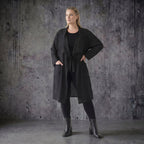 AKH Premium Cardigan aus Tencel Oversize Sommermantel Polka Dot Lagenlook bei Modeare Multibrand Store mit Stil
