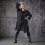 AKH Premium Cardigan aus Tencel Oversize Sommermantel Polka Dot Lagenlook bei Modeare Multibrand Store mit Stil
