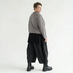 Oversize Feinstrick Jacke grau elastisch Übergangsjacke Damen AKH Premium Modeare stilvoll weich moderne Lagenlook Mode