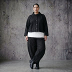 Ballonhose schwarz crash Popeline luftig Oversize Sommerlook AKH Premium Modeare weite Damenhose avantgarde bequem modern