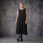 Ballon Kleid aus Tencel Popeline schwarz mit Punkten Sommer Oversize Look AKH Premium bei Modeare entdecken und stilvoll kombinieren