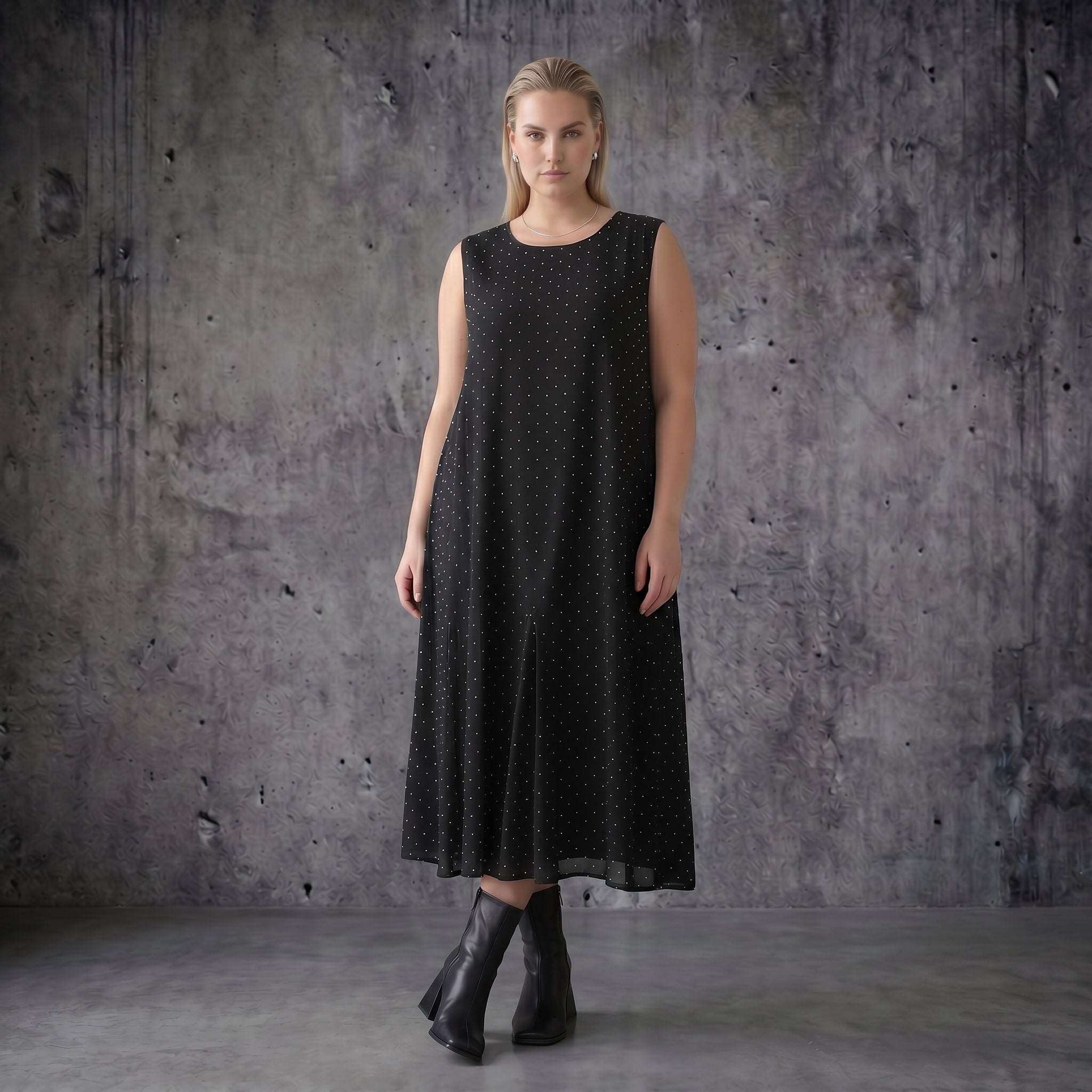 Ballon Kleid aus Tencel Popeline schwarz mit Punkten Sommer Oversize Look AKH Premium bei Modeare entdecken und stilvoll kombinieren