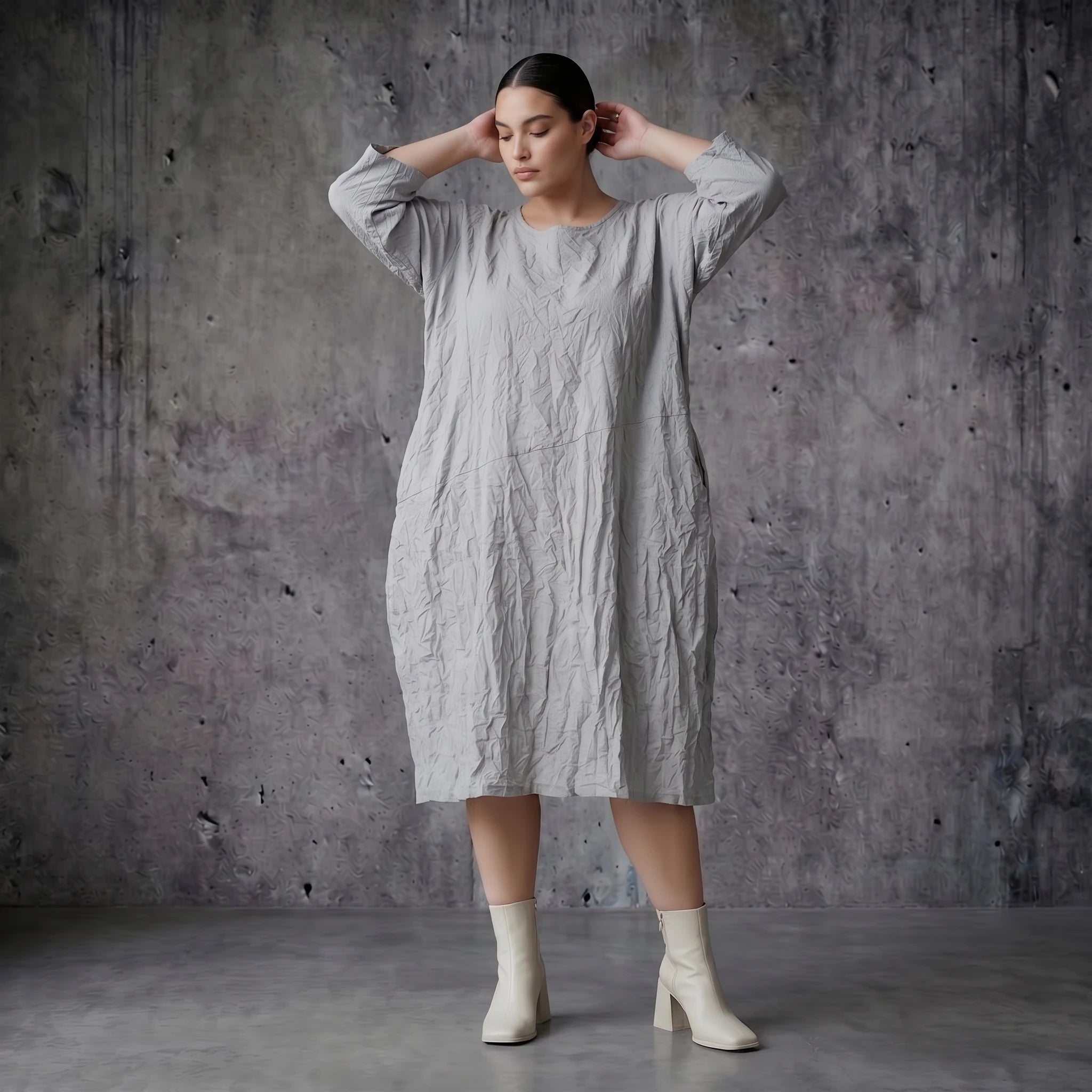 Crash Ballon Kleid aus Popeline Oversize Sommerkleid AKH Premium bei Modeare kaufen