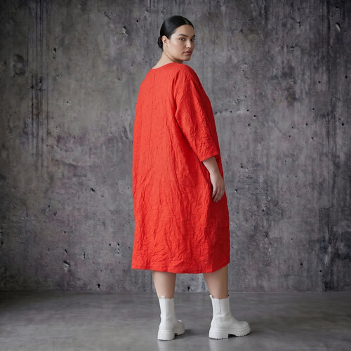 AKH Premium Crash Ballon Kleid aus Popeline Sommer Oversize Damenmode Modeare