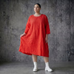 AKH Premium Crash Ballon Kleid aus Popeline Sommer Oversize Damenmode Modeare