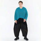 Oversize Strickshirt mit Kapuze im Lagenlook aus Baumwolle Acryl AKH Premium bei Modeare bequem warm und modern kombiniert