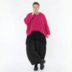 Oversize Strick Kapuzenshirt im Lagenlook aus Baumwolle Acryl von AKH Premium bei Modeare für Damen in Plus Size 54/64