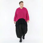 Oversize Strick Kapuzenshirt im Lagenlook aus Baumwolle Acryl von AKH Premium bei Modeare für Damen in Plus Size 54/64