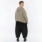 Oversize Strickshirt mit Kapuze im Lagenlook aus Baumwolle Acryl von AKH Premium bei Modeare für Damen in großen Größen