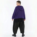 Oversize Strick Kapuzenshirt aus Baumwolle Acryl von AKH Premium bei Modeare - Avantgarde Lagenlook Pullover Damen