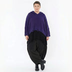 Oversize Strick Kapuzenshirt aus Baumwolle Acryl von AKH Premium bei Modeare - Avantgarde Lagenlook Pullover Damen