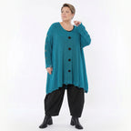 Oversize Strick Shirt A-Form mit Cut-Out Löchern Destroyed Look AKH Premium bei Modeare Damenmode große Größen