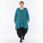 Oversize Strick Shirt A-Form mit Cut-Out Löchern Destroyed Look AKH Premium bei Modeare Damenmode große Größen
