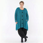 Oversize Strick Shirt A-Form mit Cut-Out Löchern Destroyed Look AKH Premium bei Modeare Damenmode große Größen