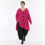 Oversize Strick Shirt A-Form mit Cut-Out Löchern Destroyed Look AKH Premium bei Modeare Damenmode große Größen