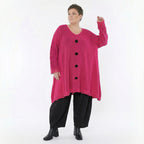 Oversize Strick Shirt A-Form mit Cut-Out Löchern Destroyed Look AKH Premium bei Modeare Damenmode große Größen