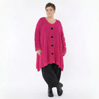Oversize Strick Shirt A-Form mit Cut-Out Löchern Destroyed Look AKH Premium bei Modeare Damenmode große Größen