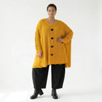 Oversize Strick Shirt A-Form mit Cut-Out Löchern Destroyed Look AKH Premium bei Modeare Damenmode große Größen