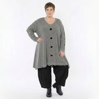 Oversize Strick Shirt A-Form mit Cut-Out Löchern Destroyed Look AKH Premium bei Modeare Damenmode große Größen