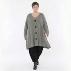 Oversize Strick Shirt A-Form mit Cut-Out Löchern Destroyed Look AKH Premium bei Modeare Damenmode große Größen