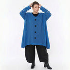 Oversize Strick Shirt A-Form mit Cut-Out Löchern Destroyed Look AKH Premium bei Modeare Damenmode große Größen