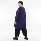 Oversize Strick Shirt A-Form mit Cut-Out Löchern Destroyed Look AKH Premium bei Modeare Damenmode große Größen