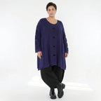 Oversize Strick Shirt A-Form mit Cut-Out Löchern Destroyed Look AKH Premium bei Modeare Damenmode große Größen