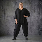 Ballon Hose aus Tencel Popeline Sommer Lagenlook mit Taschen AKH Premium exklusiv bei Modeare entdecken und kombinieren