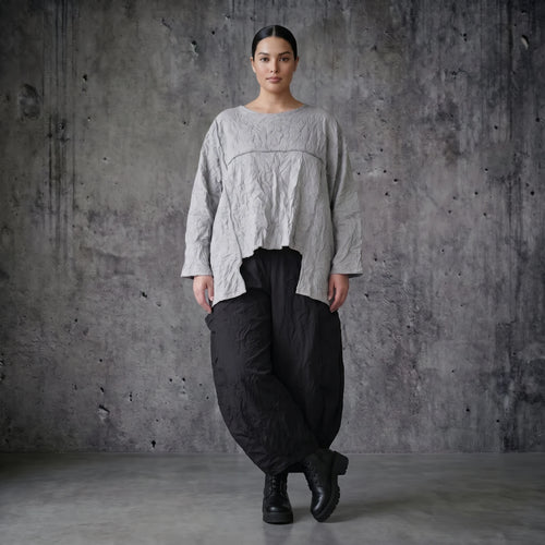 AKH Premium Crash Big Shirt aus Popeline Oversize Sommer Damenmode - Modeare Frankreich Lagenlook luftig leicht