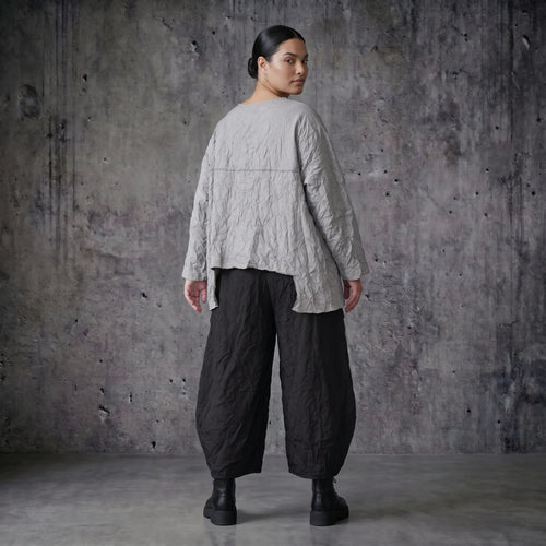 AKH Premium Crash Big Shirt aus Popeline Oversize Sommer Damenmode - Modeare Frankreich Lagenlook luftig leicht