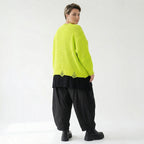 Kastiger Strick Überwurf Oversize mit Destroyed Optik aus Baumwolle Acryl AKH Premium bei Modeare für Lagenlook Damenmode
