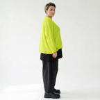 Kastiger Strick Überwurf Oversize mit Destroyed Optik aus Baumwolle Acryl AKH Premium bei Modeare für Lagenlook Damenmode