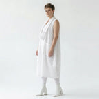 Oversize Ballon Kleid weiß Baumwolle Lagenlook leicht luftig AKH Premium Modeare Damenmode Avantgarde Sommer Stil Frankreich