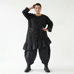 Asymmetrisches Oversize Shirt schwarz aus Jacquard und Memory Taft für Damenstyles von AKH Premium bei Modeare entdecken