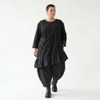 Asymmetrisches Oversize Shirt schwarz aus Jacquard und Memory Taft für Damenstyles von AKH Premium bei Modeare entdecken