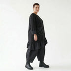 Asymmetrisches Oversize Shirt schwarz aus Jacquard und Memory Taft für Damenstyles von AKH Premium bei Modeare entdecken