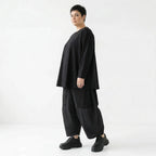 Milano Jersey Oversize Shirt mit Glocke in Schwarz von AKH Premium bei Modeare Lagenlook Damen Shirt elegant weich stretch
