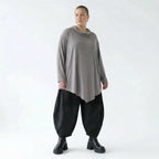 Feinstrick Shirt Oversize A Form Rollkragen weich elastisch grau AKH Premium bei Modeare Layering Look Damen modern Frankreich