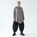 Feinstrick Shirt Oversize A Form Rollkragen weich elastisch grau AKH Premium bei Modeare Layering Look Damen modern Frankreich