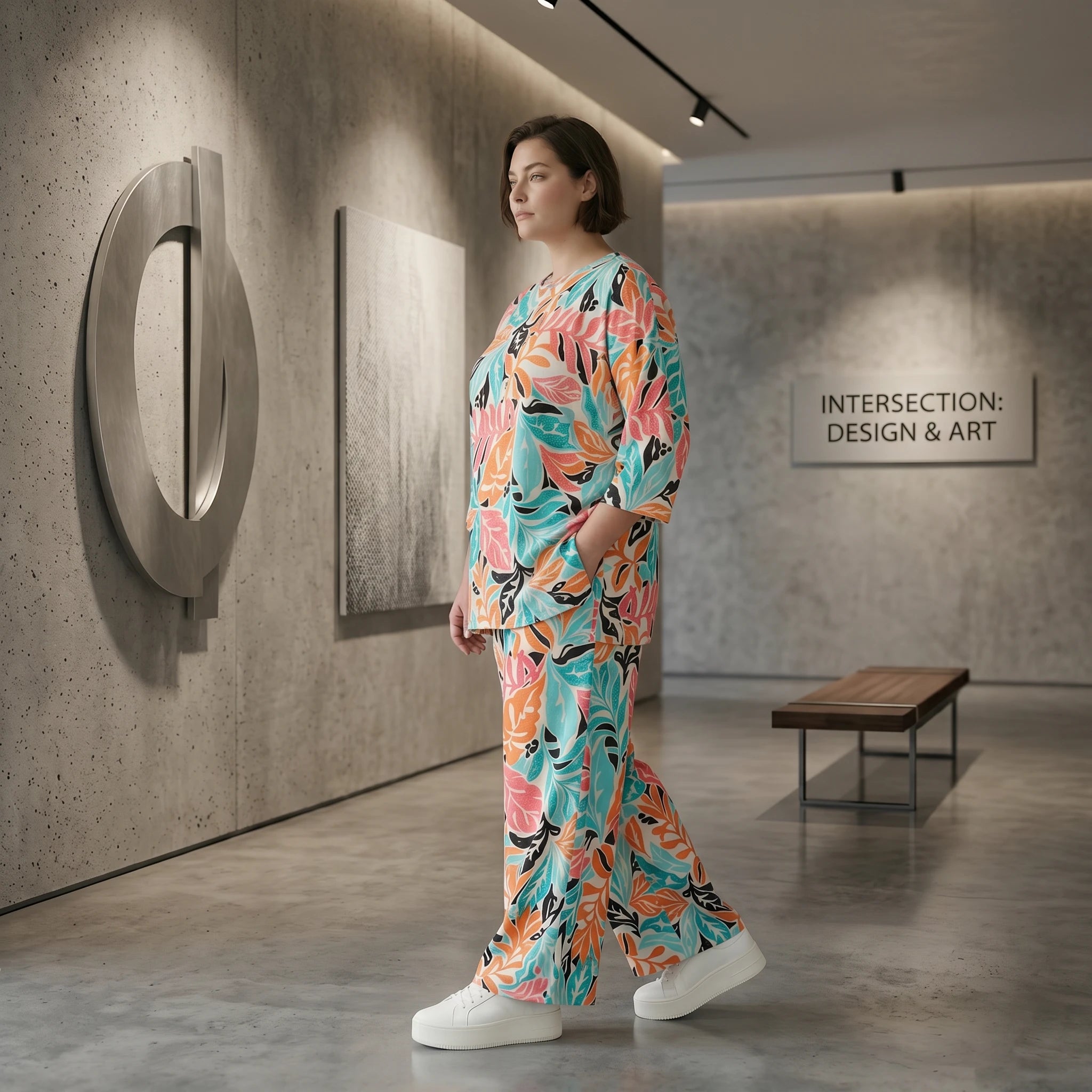 Papita Set aus Slinky Shirt und Hose mit Blumenprint in Multicolour - Oversize Sommerlook von Modeare