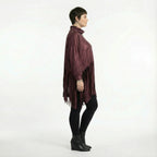 Oversize Shirt Lederoptik mit Fransen weich elastisch Winter Look AKH Premium exklusiv bei Modeare