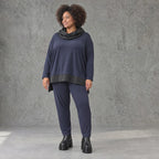 Winter Karottenleggings aus warmem Viskosejersey mit Stretch und bequemem Dehnbund