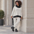 Weiche dehnbare Leggings in Karottenform mit elastischem Bund als Winterbasic